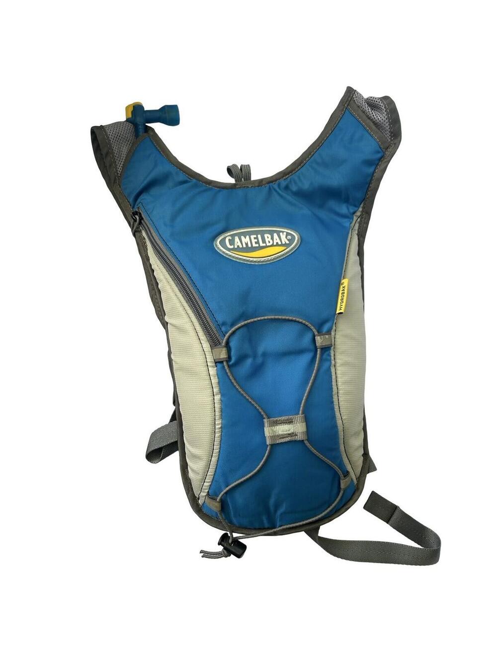 CamelBak Hydration Pack Backpack Blue Gray w/ Reservoir Hiking Bike